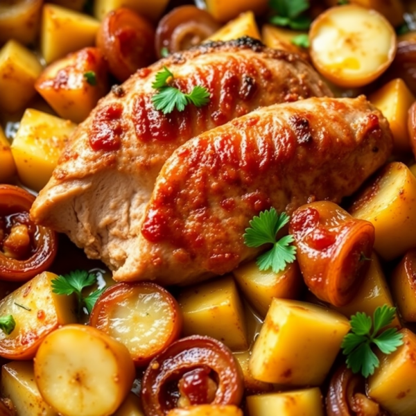 Savory Pork and Potato Bake