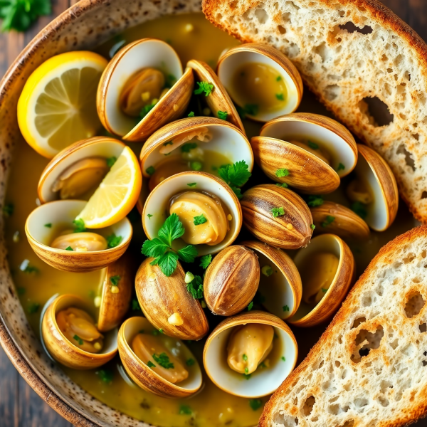 Garlic Butter Clams with Fresh Herbs