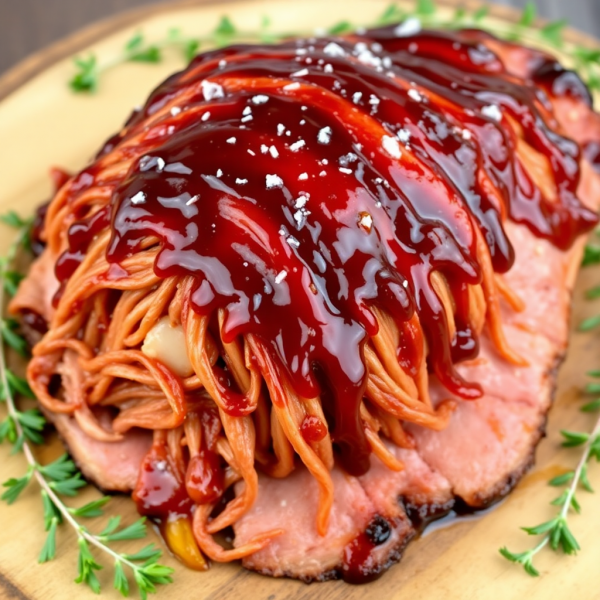 Maple Bourbon Glazed Pulled Ham