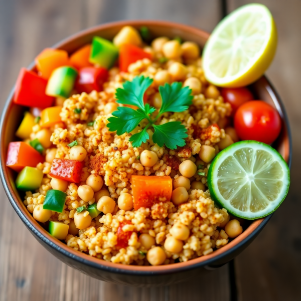 Spiced Quinoa and Chickpea Bowl