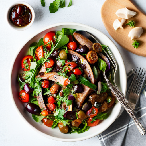 Mediterranean Mushroom & Olive Salad 