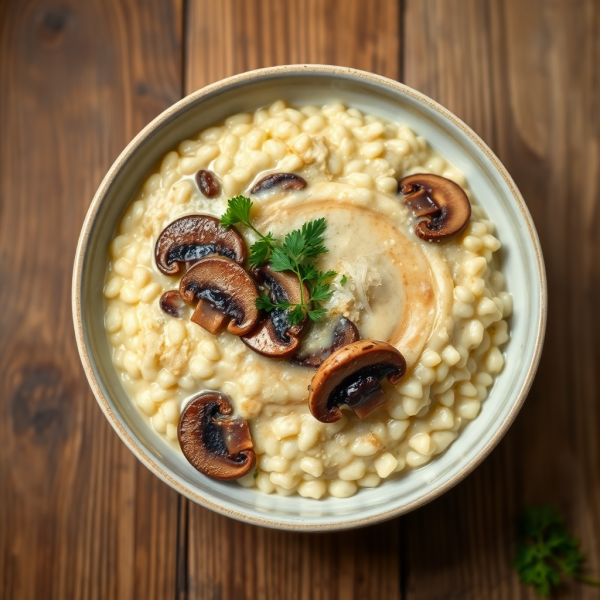 Wine-Infused Mushroom Risotto