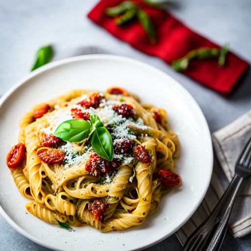 Skinny Pesto Pasta