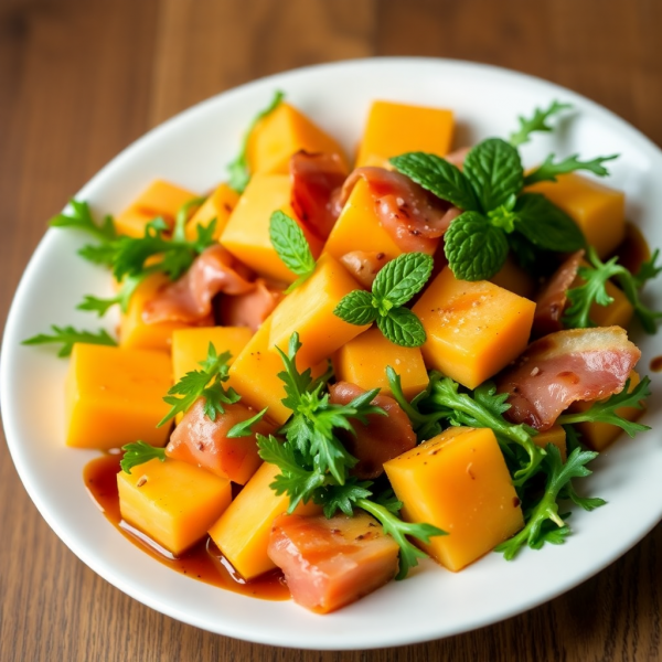 Cantaloupe and Prosciutto Salad