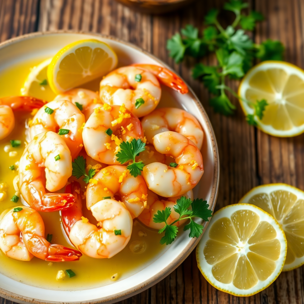 Garlic Butter Shrimp with Lemon Zest