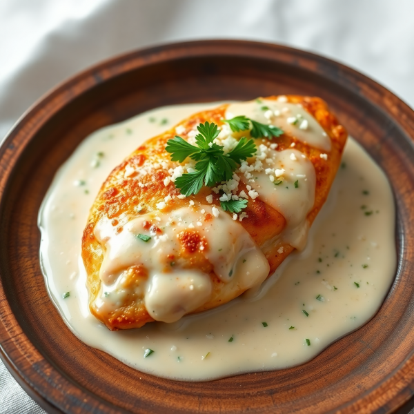 Creamy Garlic Chicken with Milk Sauce