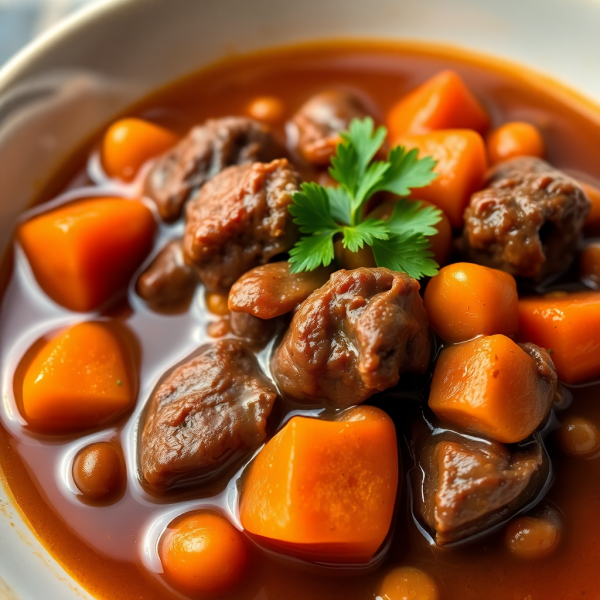 Hearty Beef and Beer Stew with Beans