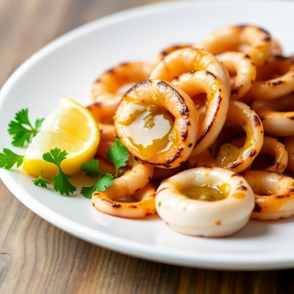 Garlic Butter Grilled Squid