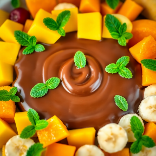 Tropical Fruit Chocolate Fondue