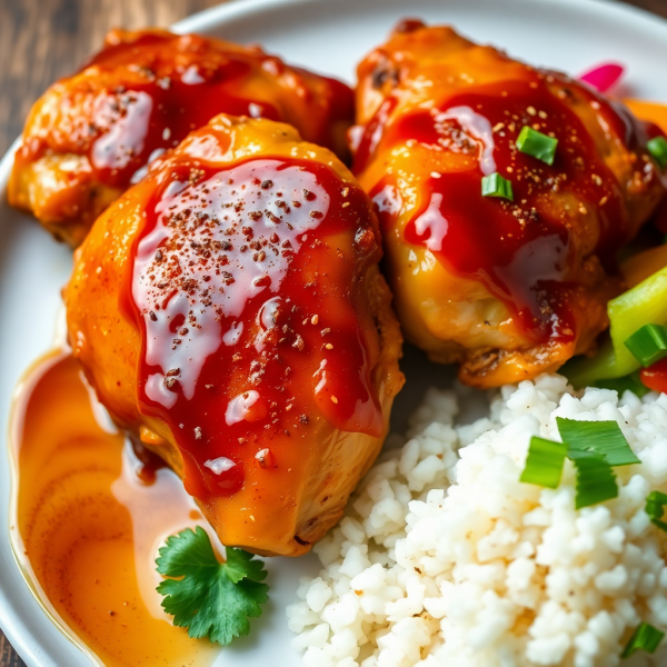 Ketchup-glazed Chicken Thighs