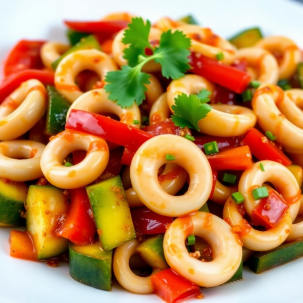 Spicy Garlic Squid Stir-Fry