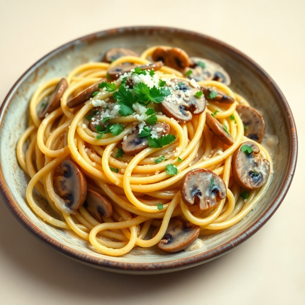 Creamy Garlic Mushroom Pasta