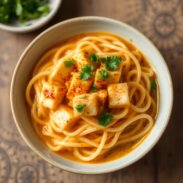 Creamy Panang Tofu Shirataki Noodles