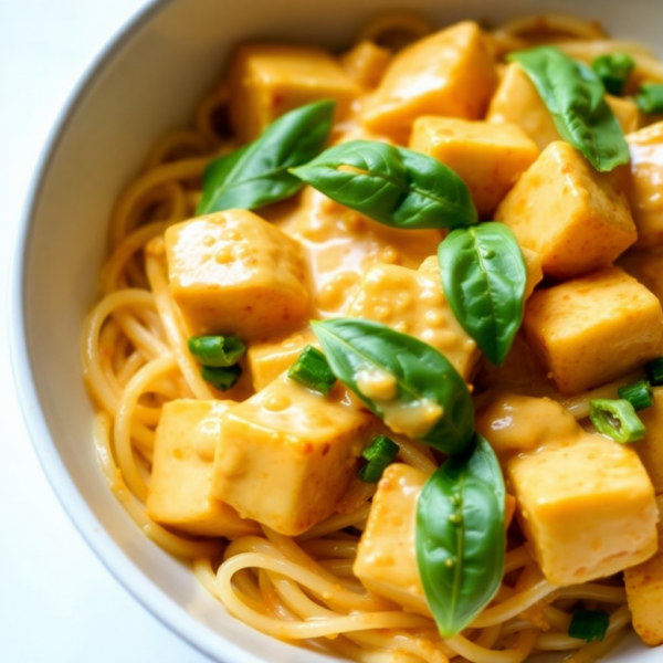 Creamy Panang Tofu Stir-Fry with Shirataki Noodles