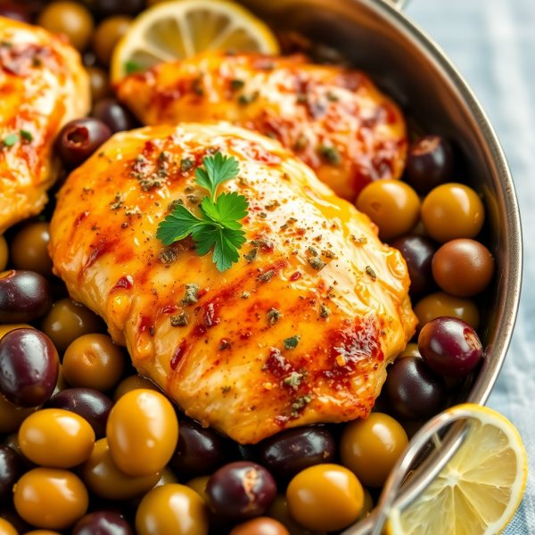 Mediterranean Olive Chicken Skillet