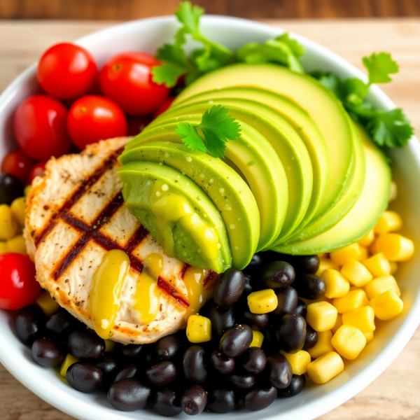 Savory Avocado Chicken Bowl