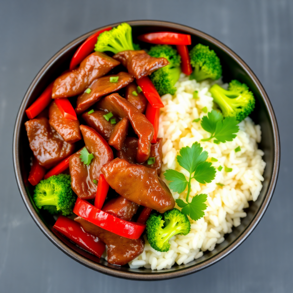 Spicy Beef Stir-Fry with Jasmine Rice