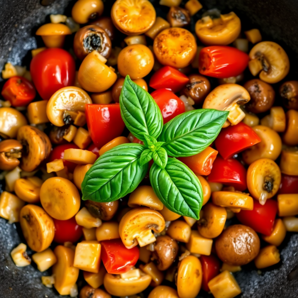 Savory Mushroom and Tomato Skillet