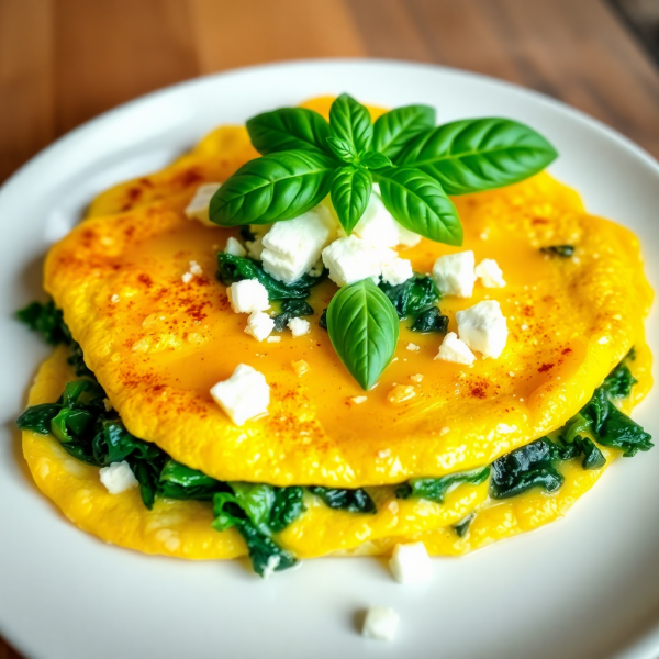 Italian Spinach and Feta Omelette