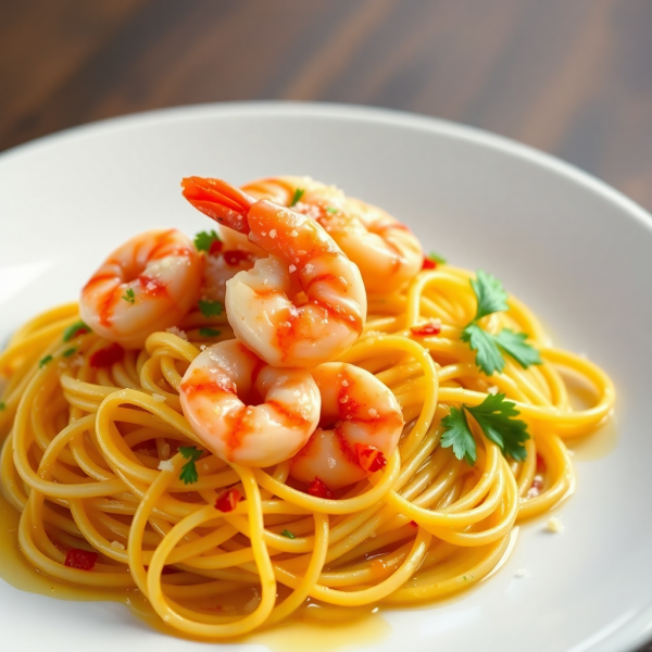 Spicy Garlic Shrimp Pasta