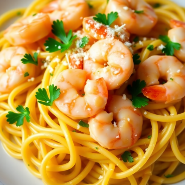 Garlic Butter Shrimp Pasta