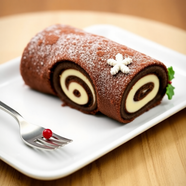 Mini Bûche de Noël (Yule Log Cake)