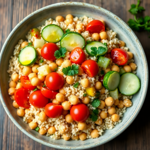 One-Pan Quinoa and Chickpea Salad