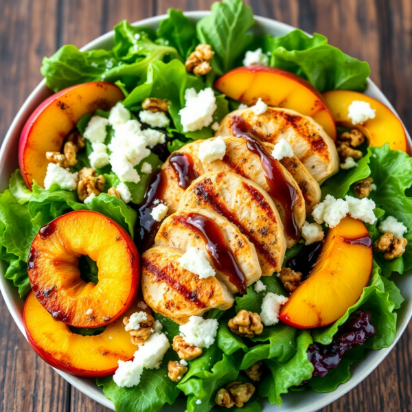 Grilled Peach Chicken Salad