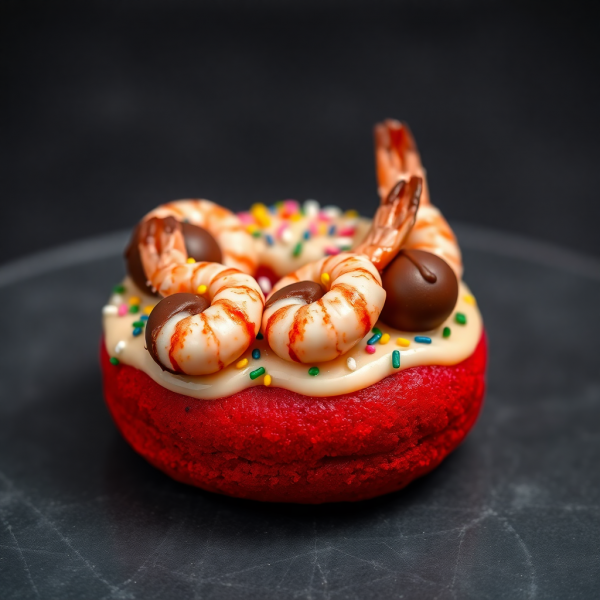 Savory Seafood Velvet Donut