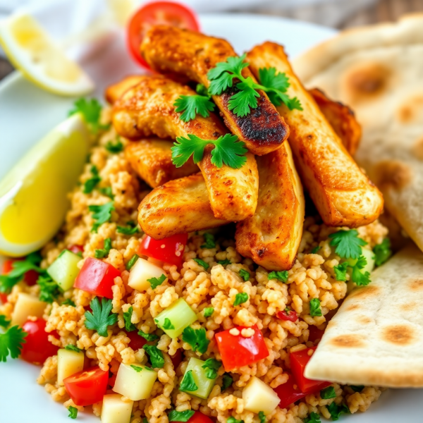 Chicken Shawarma with Tabbouleh Bulgur