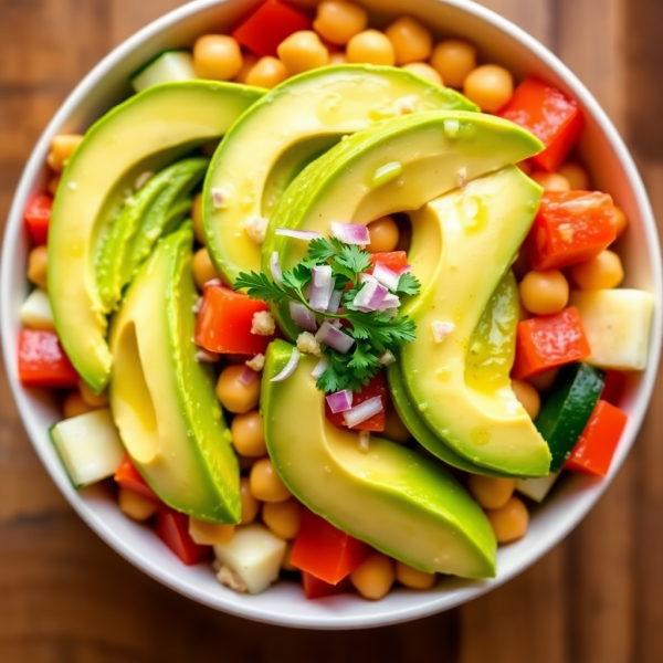 Avocado Chickpea Salad Bowl