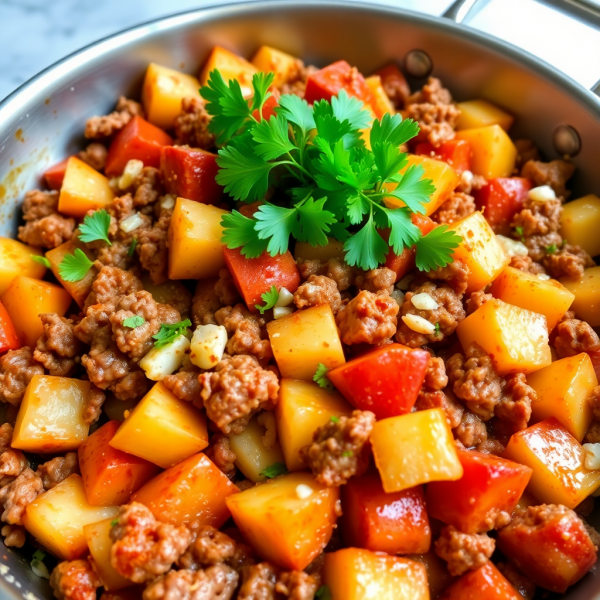 Savory Beef and Red Potato Skillet