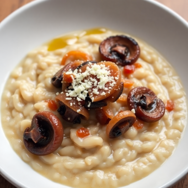 Caramelized Onion and Mushroom Risotto