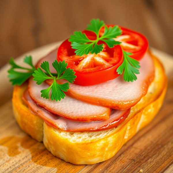 Polish Pork and Tomato Toast