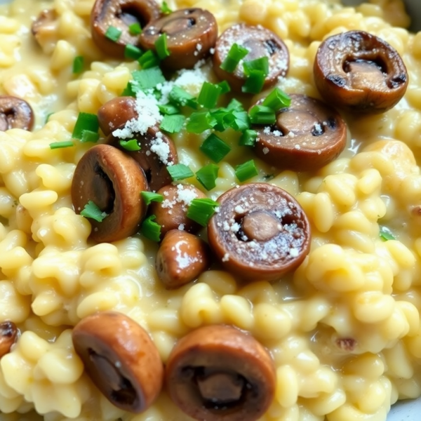 Garlic Butter Mushroom Risotto