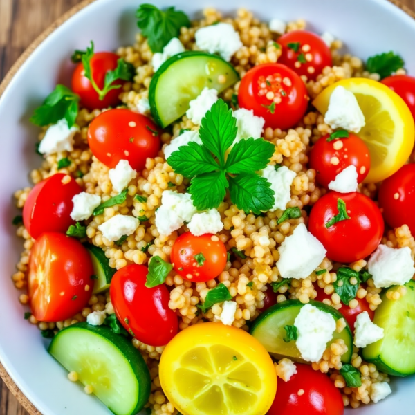 Mediterranean Olive Oil & Herb Quinoa Salad