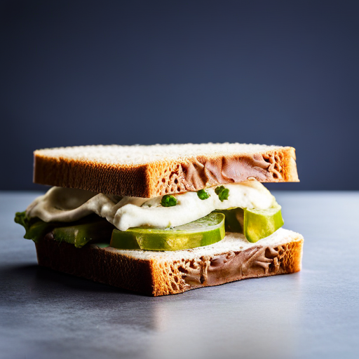 Pickle and Cream Cheese Sandwich