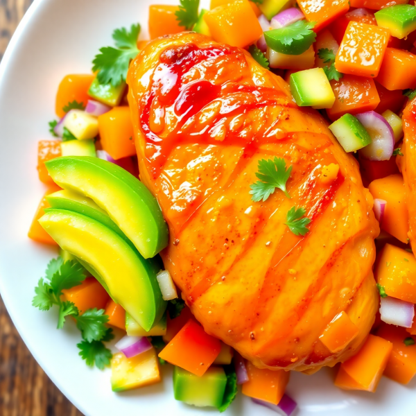 Citrus Glazed Chicken with Orange Salsa