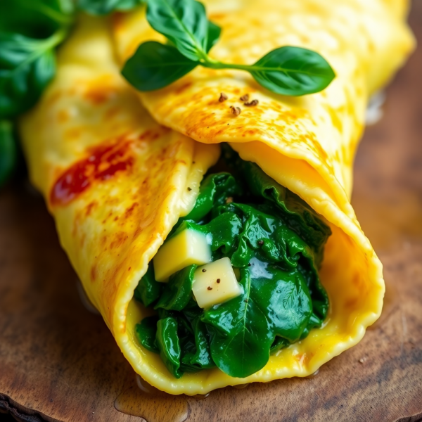 Savory Spinach and Cheese Omelette