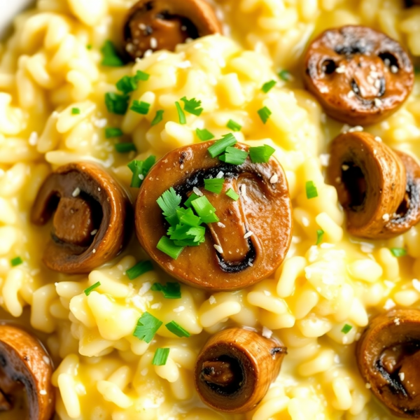 Garlic Butter Mushroom Risotto