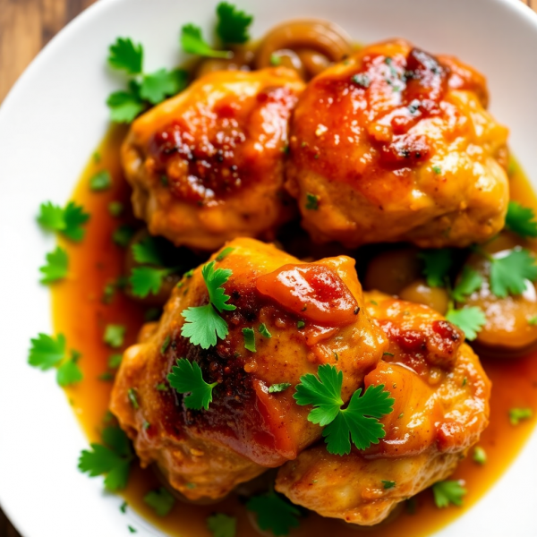 Beer-Braised Chicken Thighs