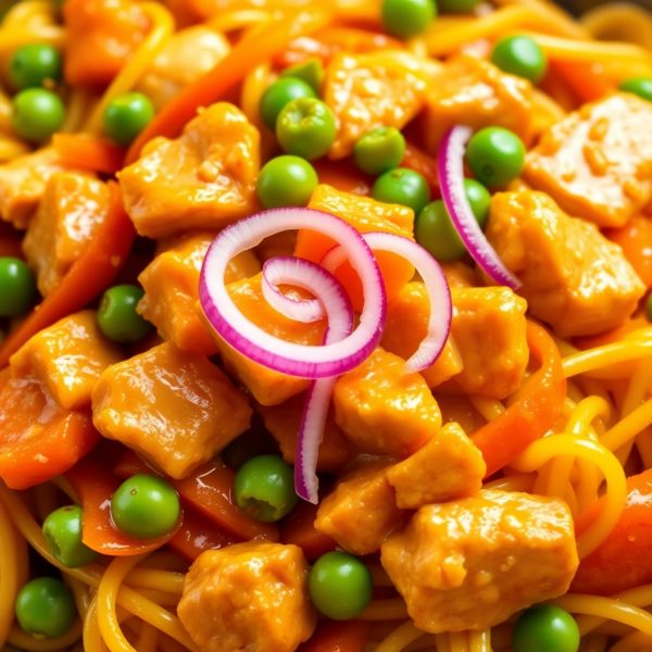 Curry Chicken Noodle Stir-Fry