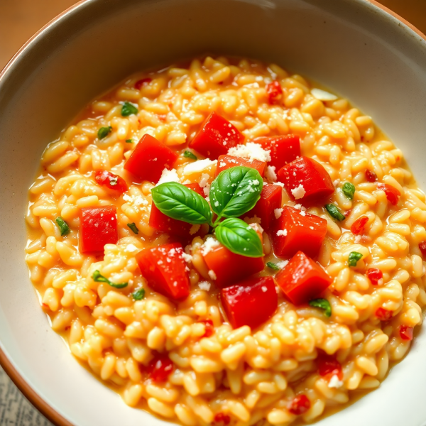 Single Serve Creamy Tomato Basil Risotto