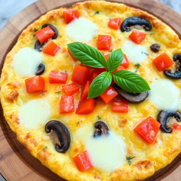 Cheesy Mushroom and Tomato Frittata