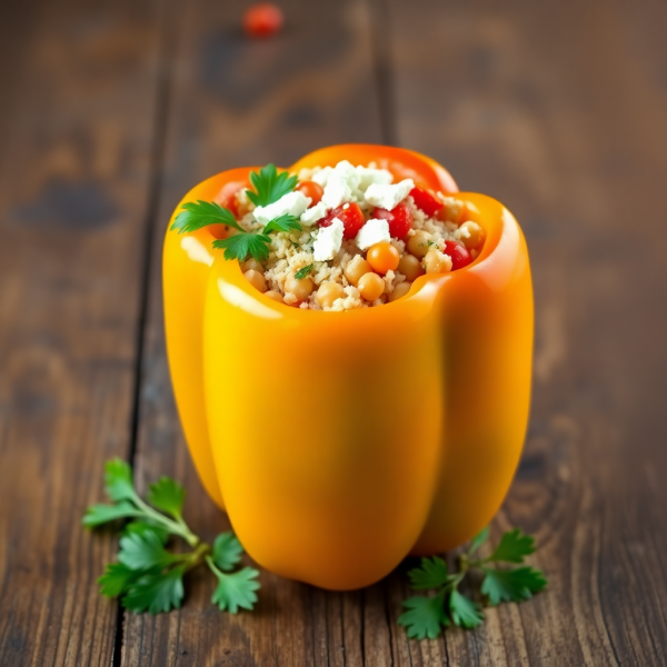 Mediterranean Stuffed Bell Peppers with Rice