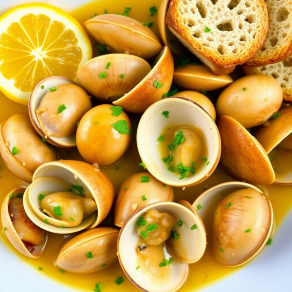 Garlic Butter Clams with Lemon