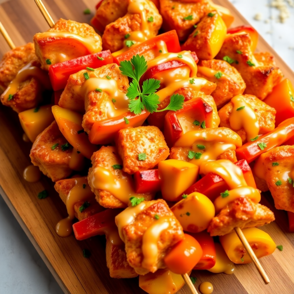 Cheesy Chicken Skewers