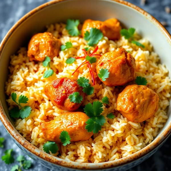 Hyderabadi Chicken Biryani for One