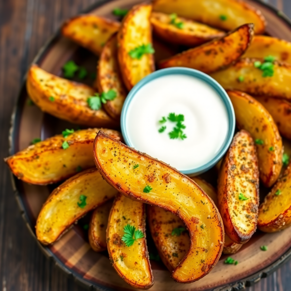 Herb-Crusted Potato Wedges