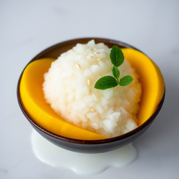 Vietnamese Coconut Sticky Rice with Mango